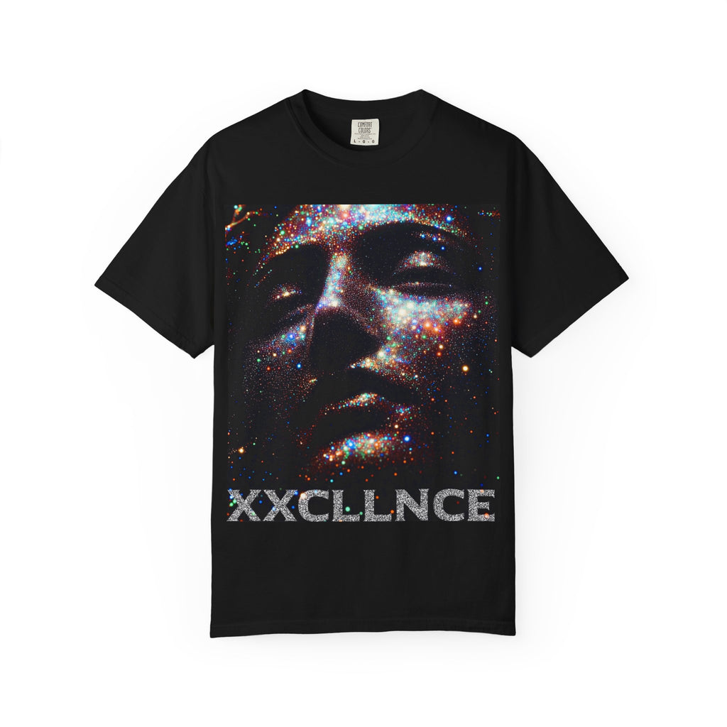 Galaxy Face T-Shirt — 'XXCLLNCE' Cosmic Portrait Tee