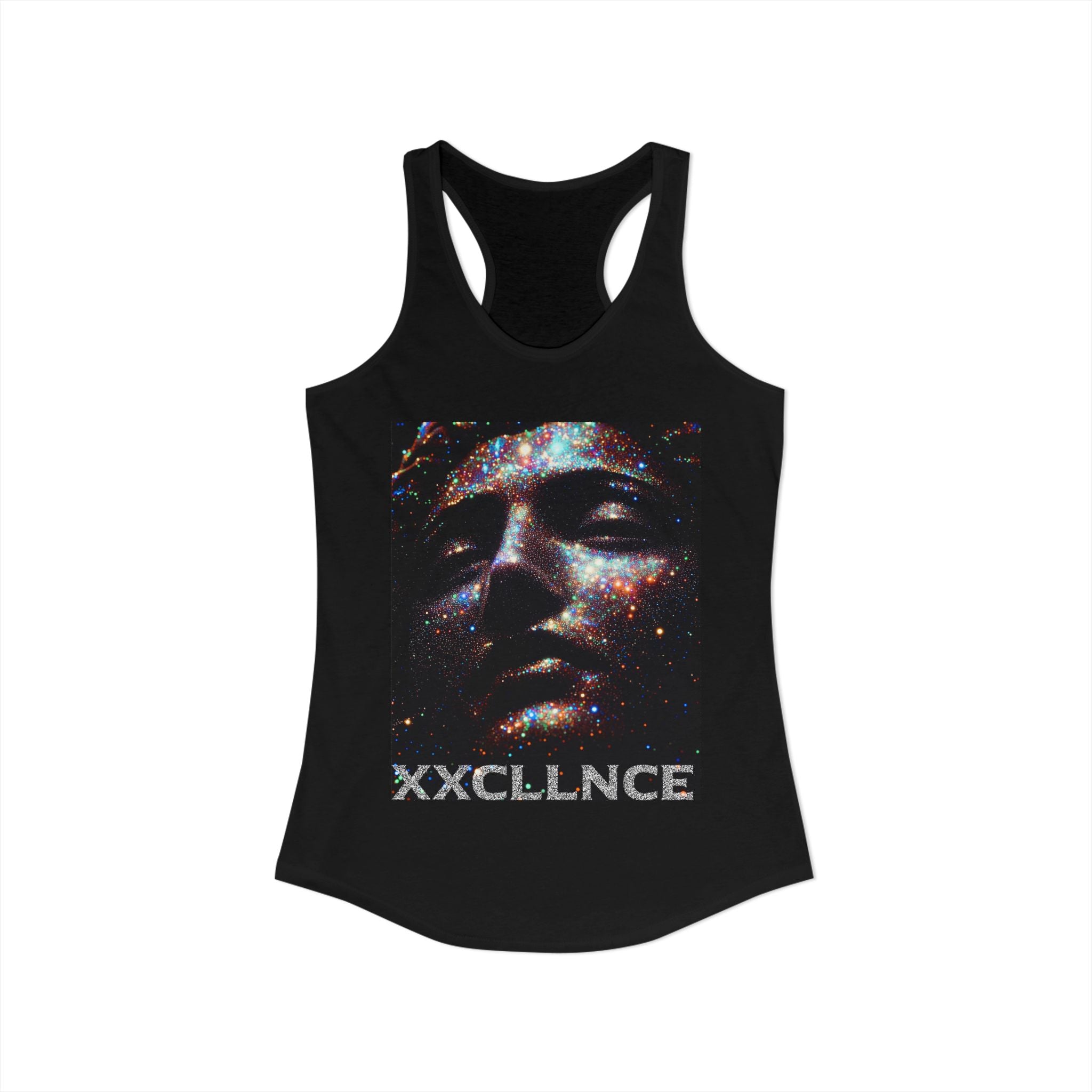 Galaxy Face Racerback Tank — Women's Cosmic Print Tank Top