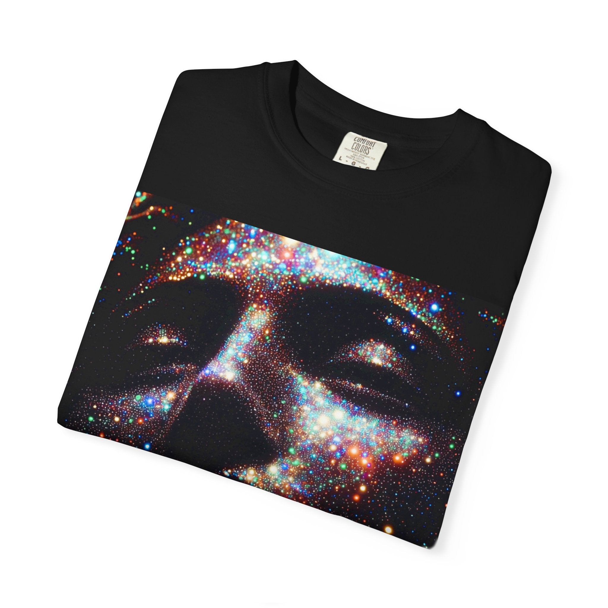 Galaxy Face T-Shirt — 'XXCLLNCE' Cosmic Portrait Tee